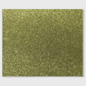 Olijfgroene glitter cadeaupapier (Vlak)