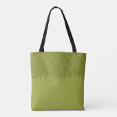 Olijfgroene glitterschijven tote bag (Achterkant)