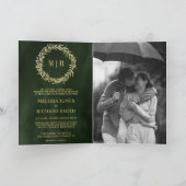 Olijfgroene gouden blad tak QR-code bruiloft (Binnen)