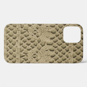 Olijfgroene handgemaakte kant tegen olijfachtergro Case-Mate iPhone case (Achterkant (horizontaal))