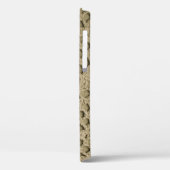 Olijfgroene handgemaakte kant tegen olijfachtergro Case-Mate iPhone case (Achterkant / Links)