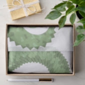 Olijfgroene hartdraak op wit tissuepapier (Geschenk)