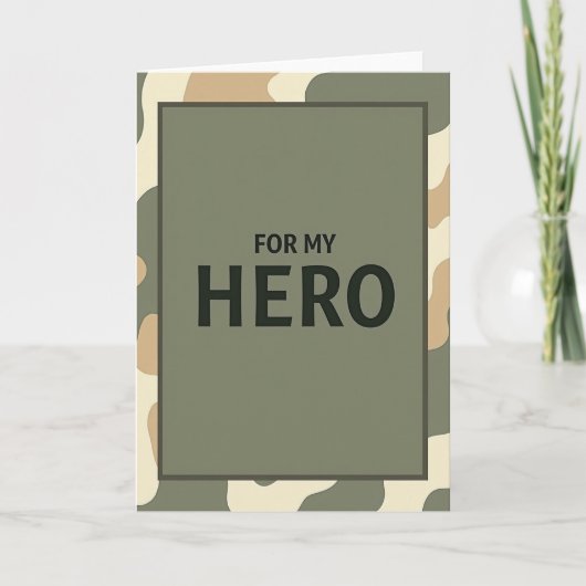 Olijfgroene Hero Card Kaart (Voorkant)