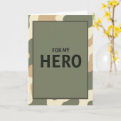 Olijfgroene Hero Card Kaart (Gele Bloem)