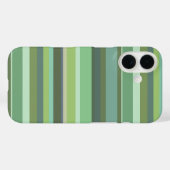 Olijfgroene horizontale strepen Case-Mate iPhone case (Achterkant (horizontaal))