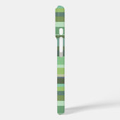 Olijfgroene horizontale strepen Case-Mate iPhone case (Achterkant / Links)