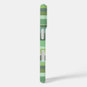 Olijfgroene horizontale strepen Case-Mate iPhone case (Achterkant / Rechts)