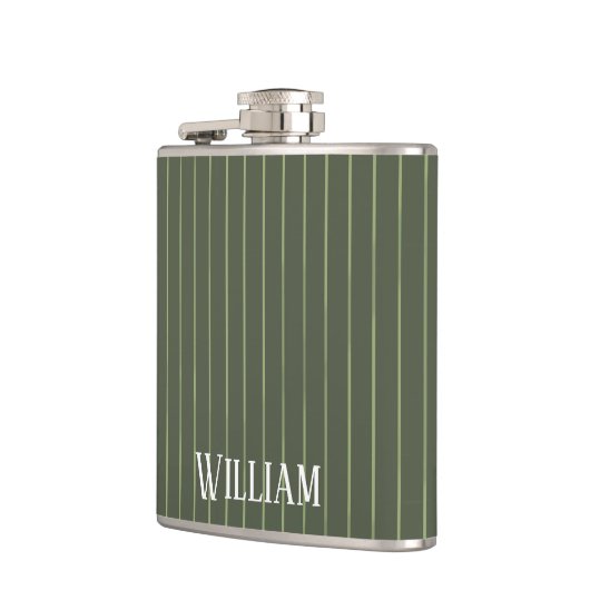 Olijfgroene instripsoorten heupfles (Links)