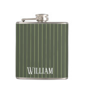Olijfgroene instripsoorten heupfles (Voorkant)