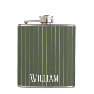 Olijfgroene instripsoorten heupfles