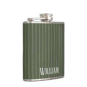 Olijfgroene instripsoorten heupfles (Rechts)