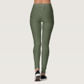 Olijfgroene instripsoorten leggings (Achterkant)