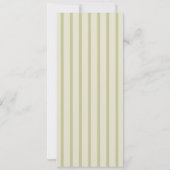 Olijfgroene kalligrafie huwelijksmenu kaart lang (Achterkant)