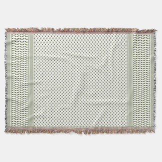 Olijfgroene Keffiyeh Deken