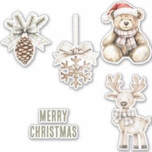 Olijfgroene kerstbomen Gold Glitter Circle Sticker