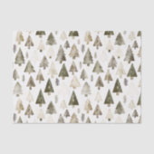 Olijfgroene kerstbomen tissuepapier (Voorkant)