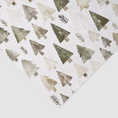 Olijfgroene kerstbomen tissuepapier (Detail)