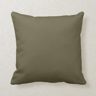 Olijfgroene kleur Vaste kleur Kussen