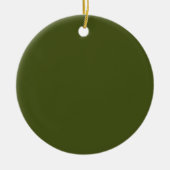 Olijfgroene kleur voor accessoires past dit aan keramisch ornament (Voorkant)