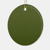 Olijfgroene kleur voor accessoires past dit aan keramisch ornament (Links)