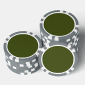 Olijfgroene kleur voor accessoires past dit aan poker chips (Opstapeling)