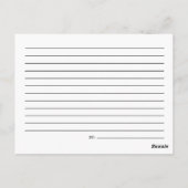 Olijfgroene lintkaart briefkaart (Achterkant)