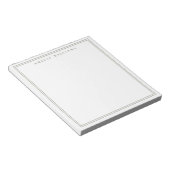 Olijfgroene Minimalistische Monogram Notitieblok (Schuin)