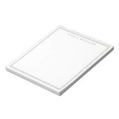 Olijfgroene Minimalistische Monogram Notitieblok (Linkerzijde)