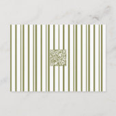 Olijfgroene moderne online RSVP kaart (Achterkant)