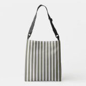 Olijfgroene Monogram met Strepen Crossbody Tas (Achterkant)