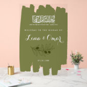 Olijfgroene Nikkah Acryl Bord (Huwelijk)