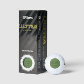 Olijfgroene Persoonlijke Vader van de Bruid Golfballen (Verpakking)