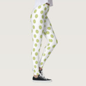 olijfgroene polka-stippen leggings (Rechts)