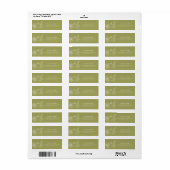 Olijfgroene Pompoen Herfst Bruiloft Adreslabel Etiket (Full Sheet)