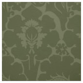 Olijfgroene Renaissance Bloem Stof (Swatch)