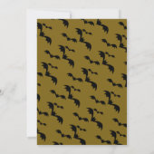 Olijfgroene roze gravetierij Halloween Kaart (Achterkant)