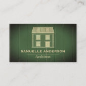  olijfgroene rustieke architectenconstructie visitekaartje (Voorkant)