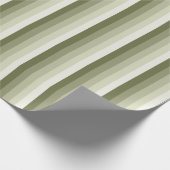 Olijfgroene schaduwstrepen cadeaupapier (Hoek)