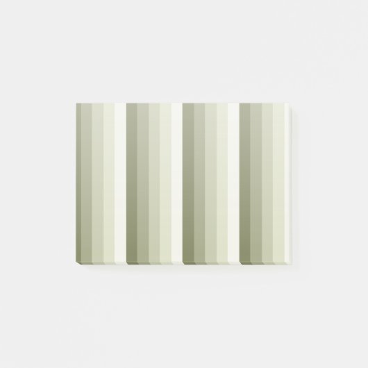 Olijfgroene schaduwstrepen post-it® notes (Voorkant)