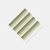Olijfgroene schaduwstrepen servet (Hoek)