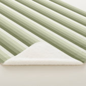 Olijfgroene schaduwstrepen sherpa deken (3/4)