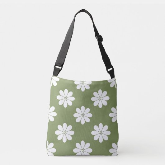 Olijfgroene schoudertas crossbody tas (Voorkant)