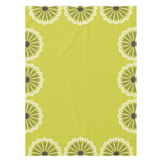 Olijfgroene Spaanse fans Tafelkleed (Voorkant)