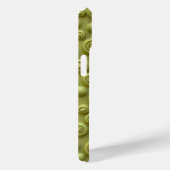 Olijfgroene spiraal iPhone hoes matte stijl (Achterkant / Rechts)