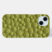 Olijfgroene spiraal iPhone hoes matte stijl (Achterkant (horizontaal))