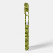 Olijfgroene spiraal iPhone hoes matte stijl (Achterkant / Links)