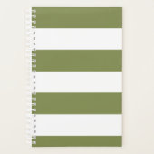 Olijfgroene streep planner (Voorkant)