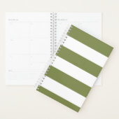 Olijfgroene streep planner (Display)