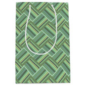 Olijfgroene stremweefsel medium cadeauzakje (Voorkant)