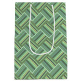 Olijfgroene stremweefsel medium cadeauzakje (Achterkant)